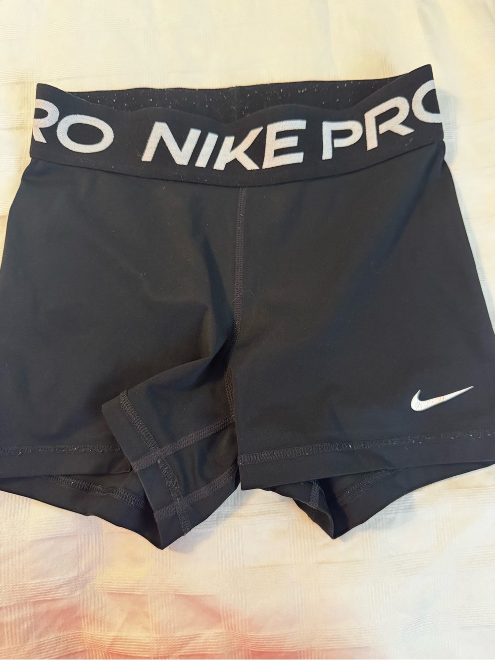 Nike Black and White Pro Athletic Compression Shorts
